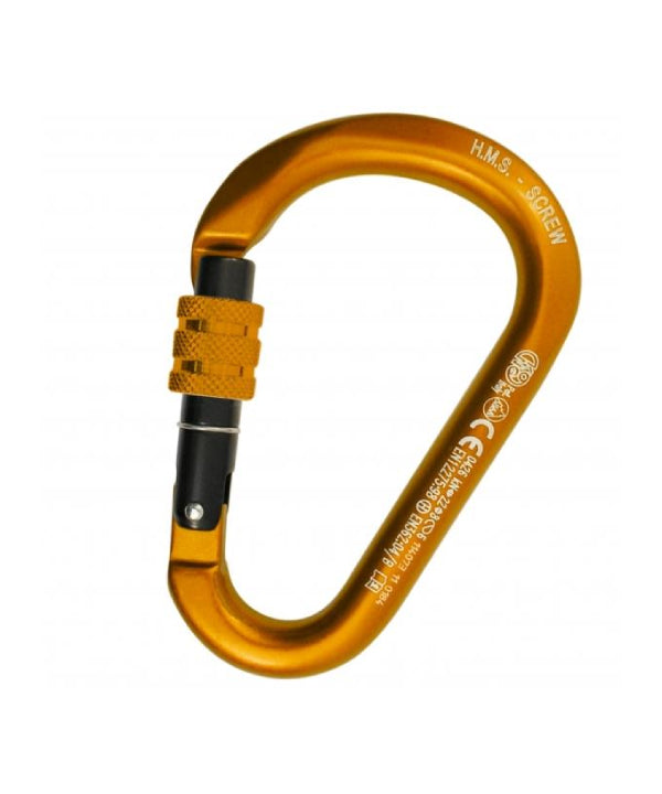 KONG - Alukarabiner HMS CLASSIC - SCREW SLEEVE - Kong - Orange/Schwarz/Orange - Karabiner - MTN Shop DACH