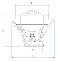 Boscaro Betonkübel mit zentraler und seitlicher Entladung mit Staplertaschen CL-ST - imagen 2