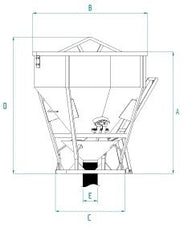 Відро для бетону Boscaro з важелем і гумовим шлангом CT-N - imagen 3