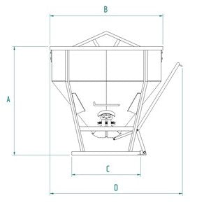 Boscaro Betonkübel mit Gabelstaplertaschen C-ST – zweites Bild