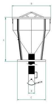 Відро для бетону Boscaro з гумовим шлангом і клапаном CT-VALT - imagen 2