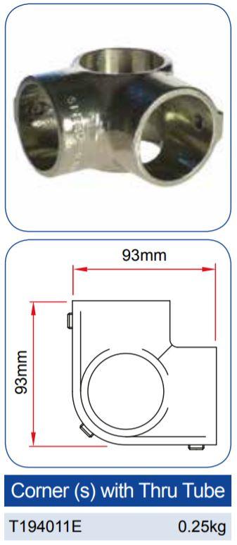 Doughty Slimline Corner with Through Tube [Multipack] - Doughty Engineering - Такелажне обладнання - MTN Shop DACH - imagen 2