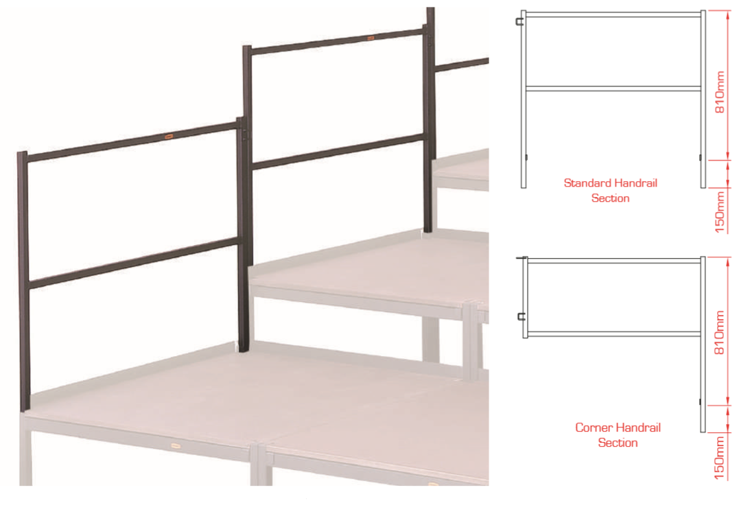 Doughty Easydeck Handrail - Tragbare Bühne für kleine Veranstaltungsorte - Doughty Engineering - Rigging-Geräte - MTN Shop DACH - imagen 2