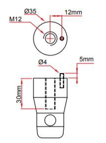 Напівроз'єм Doughty Engineering M12 зі шпилькою – zweites Bild