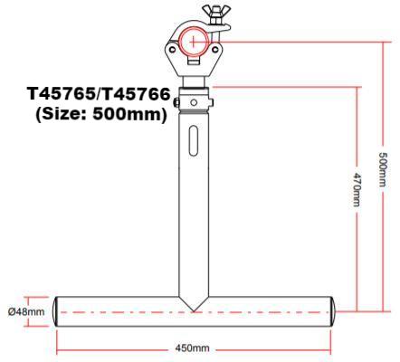 Doughty Modulares Fallarm-T-Stück ⌀48mm für Bühnenbeleuchtungs-Rigging - Doughty Engineering - Rigging-Geräte - MTN Shop DACH - imagen 4