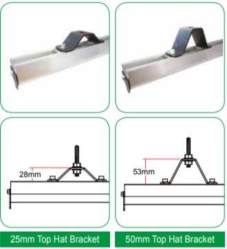 Рейка Doughty - Кронштейн Top Hat (сталь) [Multi-Pack] - Doughty Engineering - Такелажне обладнання - MTN Shop DACH - imagen 2
