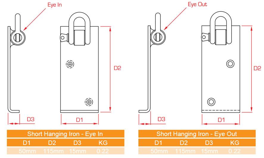 Doughty Scenery Fixing - Short Hanging Iron [Multi-Pack] - Doughty Engineering - Такелажне обладнання - MTN Shop DACH - imagen 3