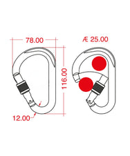 KONG - алюмінієвий карабін HMS CLASSIC - SCREW SLEEVE - Kong - карабін - MTN Shop ROOF - imagen 6