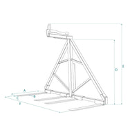 Boscaro Manuelle Ausgleichspalettengabel mit 4 Stiften - MBR-20D4 - imagen 2