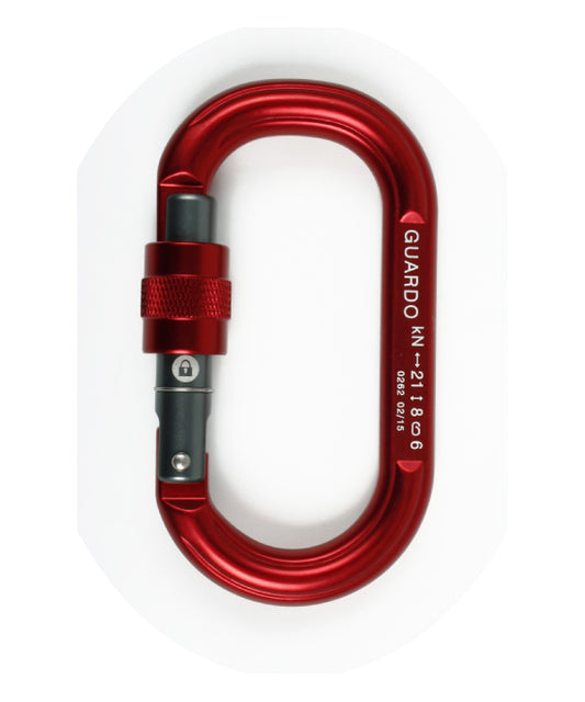 EDELWEISS Alukarabiner GUARDO Oval screw - EDELWEISS - rot - Karabiner - MTN Shop DACH