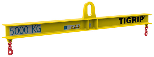 Tigrip® Kranhakentraverse ohne Verstellung TTS-E – Für den Transport von symmetrischen Lasten. Aufnahmelasche für Einfachhaken nach DIN 15401 Ösenhaken mit geschmiedeter Sicherungsfalle. Erfahren Sie mehr! – Jetzt erhältlich im MTN Shop DE.