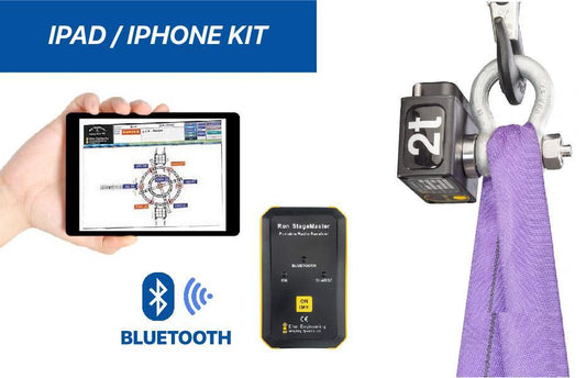 Eilon Engineering Ron StageMaster™ Drahtloser Schäkel Pin Load Cell Kit mit tragbarem Empfänger – – Jetzt erhältlich im MTN Shop DE.