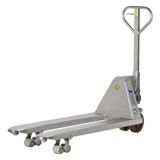 Pfaff ATEX PROLINE Handgabelhubwagen in Edelstahlausführung (HU 20-115 VATP) - Pfaff-silberblau - Gabelhubwagen - MTN Shop DACH