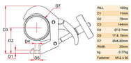 Doughty Quick Trigger® Hakenklemme 48-80mm [Mehrfachpackung] - Doughty Engineering - Rigging-Geräte - MTN Shop DACH - imagen 3