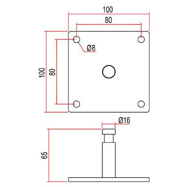 Doughty 16mm Baby Pin Wall Plate [Multi-Pack] - Doughty Engineering - Такелажне обладнання - MTN Shop DACH - imagen 3