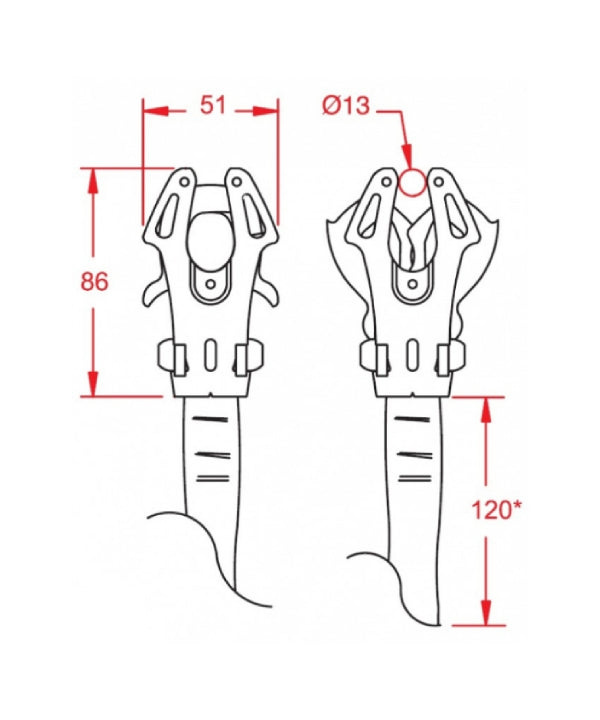 KONG - Karabiner FROG mit Schlinge - schwarz/orange - Kong - Karabiner - MTN Shop DACH