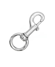 KONG - bronze Bolzenkarabiner mit Wirbel SNAP – Schnappkarabiner für Lederwaren (Taschen, Leinen, Pferdegeschirre) in der Version Rotmessing vernickelt oder naturfarbig erhältlich. – Jetzt erhältlich im MTN Shop DE.