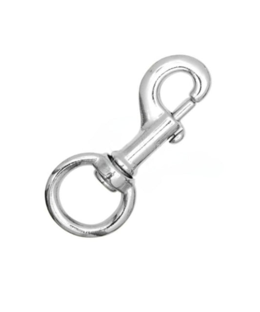 KONG - bronze Bolzenkarabiner mit Wirbel SNAP – Schnappkarabiner für Lederwaren (Taschen, Leinen, Pferdegeschirre) in der Version Rotmessing vernickelt oder naturfarbig erhältlich. – Jetzt erhältlich im MTN Shop DE.
