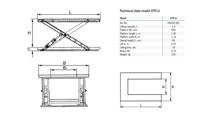 Pfaff Flachscheren-Hubtisch HTF-U – zweites Bild