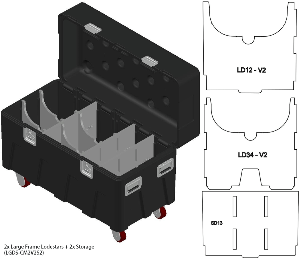 MTN BOX® (великі) вставки - MTN - 2x Large Frame Lodestar + 2x зберігання - MTN BOX - MTN Shop DACH