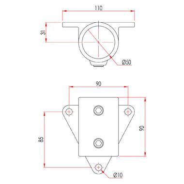 Schlüsselklemme: Doughty Seitenhandbefestigung mit 3 Löchern [Multi-Pack] - Doughty Engineering - Rigging-Geräte - MTN Shop DACH - imagen 2
