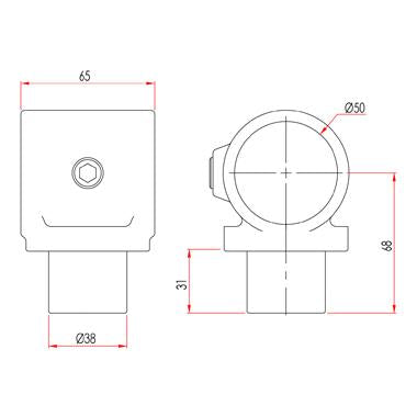 Schlüssel-Klemme: Doughty Internes drehbares T-Stück [Multi-Pack] - Doughty Engineering - Rigging-Geräte - MTN Shop DACH - imagen 2