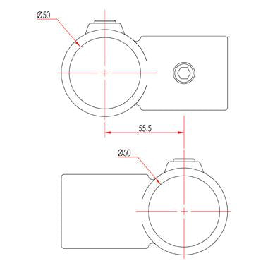 Трубний хомут Doughty Engineering перетинає 90° – zweites Bild
