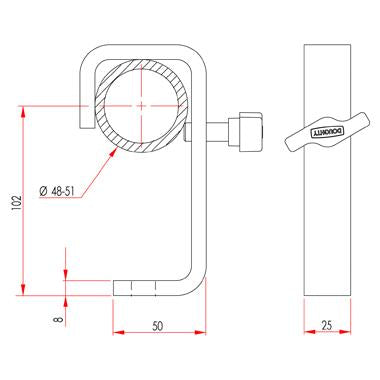 Фіксована муфта Doughty Engineering Atom 90° - для 35 мм – zweites Bild