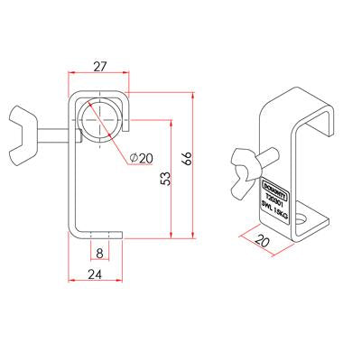 Затискач гачок Doughty Engineering 20 мм – zweites Bild