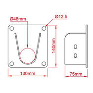 Настінна вішалка Doughty 48 мм [Multi-Pack] - Doughty Engineering - Такелажне обладнання - MTN Shop DACH - imagen 2