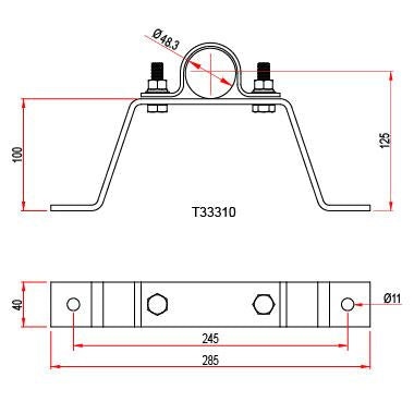 Doughty Rohr-Wandhalterungen (Stahl)  - Doughty Engineering - Rigging-Geräte - MTN Shop DACH - imagen 3