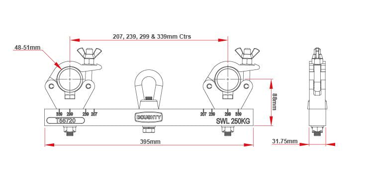 Doughty Solide Hängetraverse Adapter (Aluminium) - Doughty Engineering - Rigging-Geräte - MTN Shop DACH - imagen 4