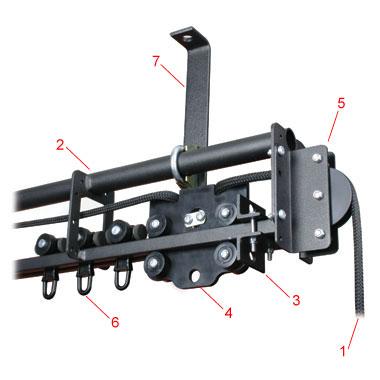 Doughty Stage Curtain Track/SixTrack Kit - Linienbetriebenes System - Doughty Engineering - Rigging-Geräte - MTN Shop DACH