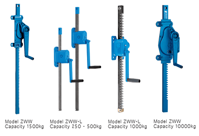 Pfaff-silberblau Zahnstangenwandwinden ZWW-L & ZWW (300 – 10.000 kg) – zweites Bild