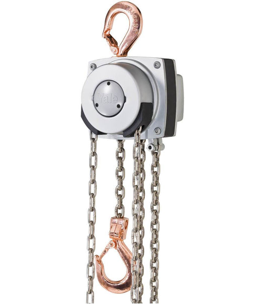 Yalelift 360 Handkettenzug [YL ATEX BASIC] 500-20000KG – Der Yale lift 360 ATEX Kettenzug eröffnet eine neue Welt der Sicherheit für den Bediener. Sowohl die Einsatzbereiche als auch die Betriebsbedingungen haben sich durch ein revolutionäres Handkettenkonzept verändert. Der Schlüssel zu dieser Innovation ist die um 360° drehbare Handkettenführung. Jetzt bestellen bei MTN! – Jetzt erhältlich im MTN Shop DE.