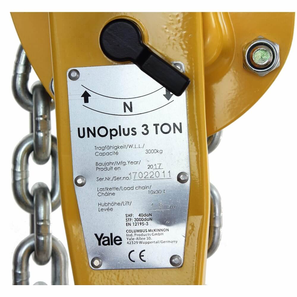 Важильний підйомник Yale UNOplus Серія A (750 - 6000 кг) - Важільний підйомник UNOplus - Серія A є результатом подальшого технічного вдосконалення UNOplus, який був випробуваний роками. Універсальний пристрій для підйому, витягування та кріплення вантажів також характеризується компактною конструкцією, міцною конструкцією з листової сталі та плавним розчепленням ланцюга. Подальше зменшення ваги оптимізує роботу, робить використання ще більш комфортним і робить UNOplus – серія A зручним, 